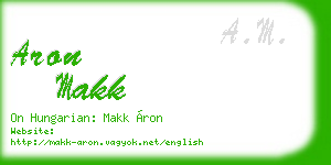 aron makk business card